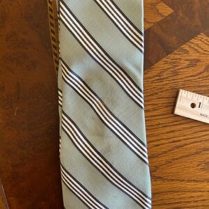 Jos. A. Bank Green and Blue Silk Tie with Diagonal Stripes